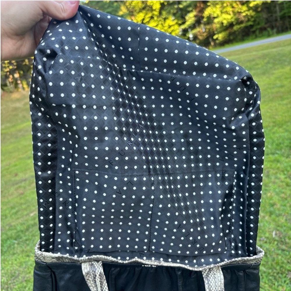 Furla Black and Snakeskin Tote Bag - Picture 7 of 15